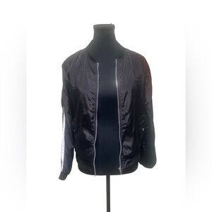 New Look Black Bomber Jacket GUC L
